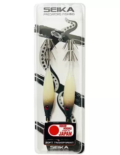 Seika Mini Squid Soft Transparent for squid and cuttlefish fishing 75 mm 2 pcs col. 102 Seika squid and cuttlefish