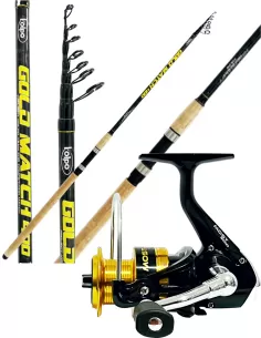 Kolpo Kit Pesca Universale Bombarda Trote Inglese Canna e Mulinello Kit da pesca Kolpo