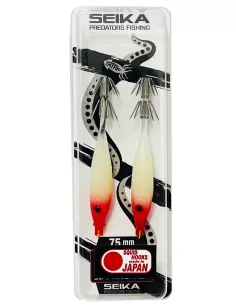Seika Mini Squid Soft Trasparent per la pesca a calamari e seppie 75 mm 2 pz col. 34 Totanare e polpare Seika