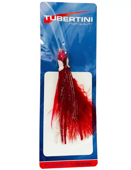 Tubertini Marabou Octopus esca artificiale per la traina leggera 10 cm Red Traina Tubertini