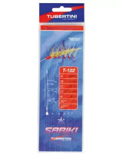 Tubertini Sabiki T-102 realizzato con pelle di pesce ideale per sugarelli e piccoli pelagici Sabiki Tubertini