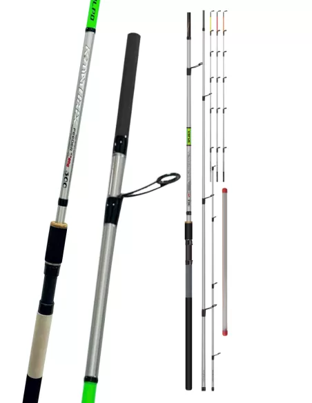 Kolpo Kmathrix Feeder fishing rod in super thin high modulus carbon with three tips Feeder Rods Ledgering Kolpo