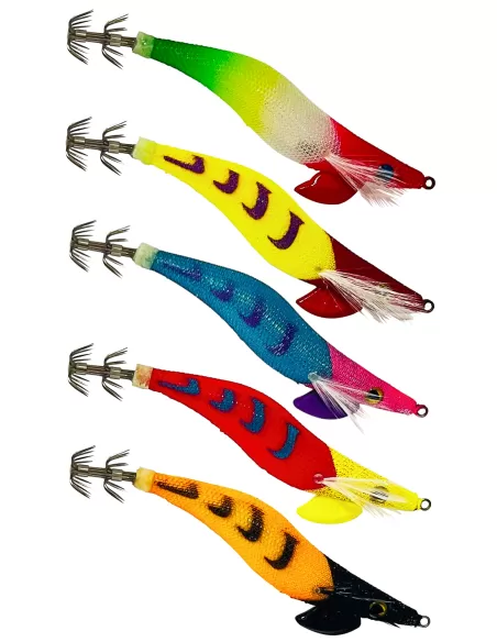 Kolpo Color Head Egi Totanara in seta 3.0 glow tapered body balancing with magnetic spheres Totanare and pulp Kolpo