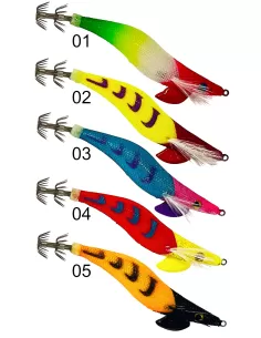Kolpo Color Head Egi Totanara in seta 3.0 glow corpo affusolato bilanciamento con sfere magnetiche Totanare e polpare Kolpo 2