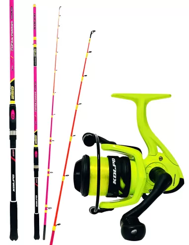 Kolpo kit da pesca per la barca canna con crociera 250 gr con mulinello e filo Kit Bolentino Kolpo
