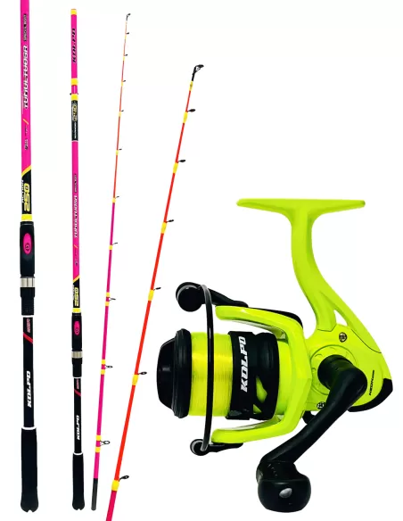 Kolpo kit da pesca per la barca canna con crociera 250 gr con mulinello e filo Kit Bolentino Kolpo