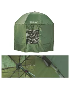 Mistrall ombrellone in pvc con tenda 220cm riparo da vento e pioggia Ombrelloni da pesca Mistrall