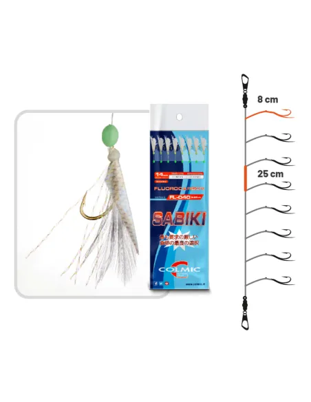 Colmic sabiki FL-040 with fluorocarbon Sabiki Colmic