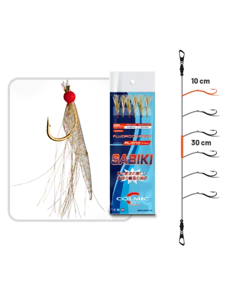 Colmic sabiki FL-010 with fluorocarbon Sabiki Colmic