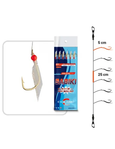 Colmic sabiki MN-040 realizzato con pelle di pesce Sabiki Colmic