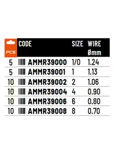 Colmic MR390 amo ad occhiello molto robusto per la pesca surf casting bolentino light drifting Ami Occhiello da Pesca Colmic 2