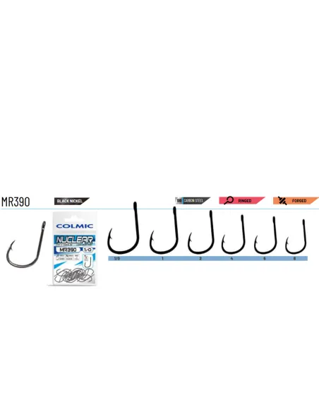 Colmic MR390 amo ad occhiello molto robusto per la pesca surf casting bolentino light drifting Ami Occhiello da Pesca Colmic