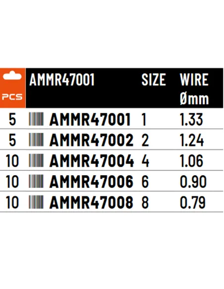 Colmic MR470 amo da pesca con occhiello per grosse prede Ami Occhiello da Pesca Colmic