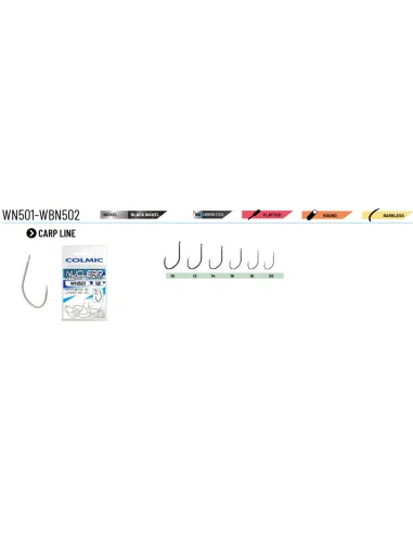 Colmic WN501 amo da pesca con paletta nichelato senza ardiglione indicato per la pesca in carpodromo Ami Paletta da Pesca Colmic