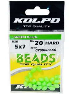 Kolpo Oval Beads Hard colore Verde 20pz Stopper Kolpo