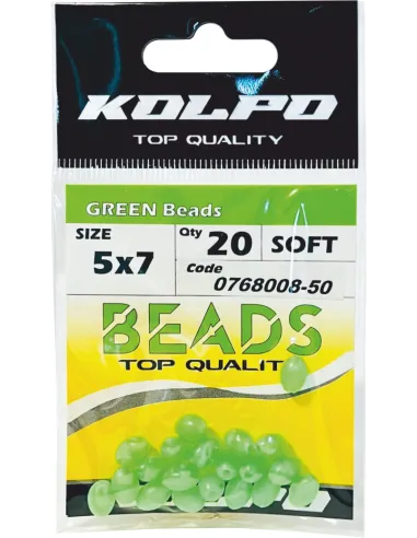 Kolpo Oval Beads Soft colore Verde 20pz Stopper Kolpo