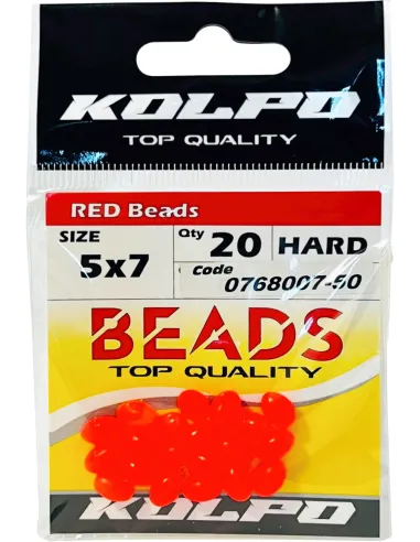 Kolpo Oval Beads Hard colore Rosso 20pz Stopper Kolpo