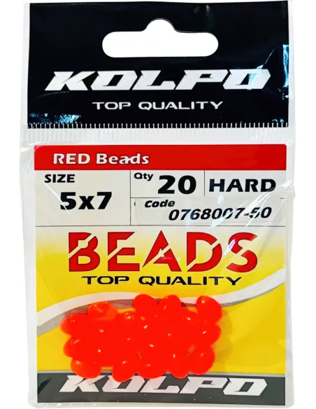 Kolpo Oval Beads Hard colore Rosso 20pz Stopper Kolpo
