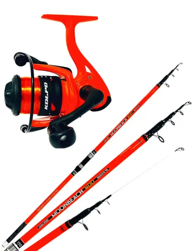Kolpo Kit Surfcasting Canna Telescopica 170 gr con Mulinello e Filo Kit da pesca Kolpo