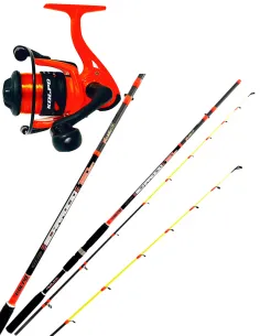 Kolpo kit completo pesca dalla barca bolentino scarroccio canna 2.40m+mulinello e filo Kit Bolentino Kolpo