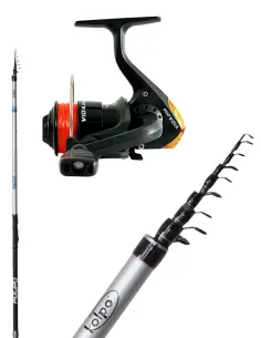 Kit Trota Lago Canna Mulinello e Filo Kit da pesca Kolpo