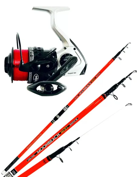 Kolpo Surfcasting Fishing Kit 170g Carbon Rod + Talent Reel with Line Kolpo Fishing Kit