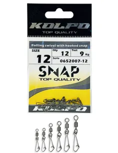 Kolpo Rolling + Hooked Snap Girelle da Pesca con Moschettone Anti Apertura 12pz Girelle Kolpo 2