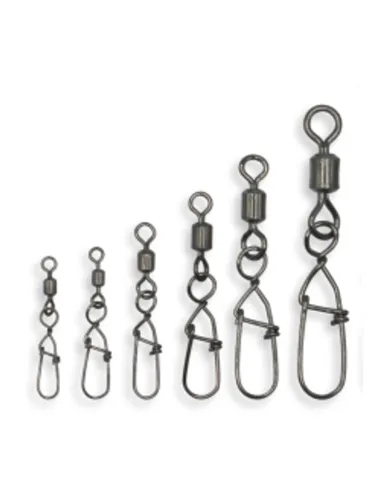 Kolpo Rolling Swivel With Fastlock Snap Girella Rolling con Moschettone Anti Apertura 12 pz Girelle Kolpo