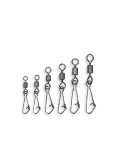 Kolpo Rolling + Hooked Snap Girelle da Pesca con Moschettone Anti Apertura 12pz Girelle Kolpo