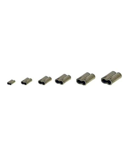 Kolpo Double Tube Crimps Tubini Per Crimpaggio Fili e Cavetti da Pesca 10mm Cavetti Acciaio Kolpo