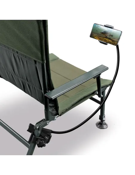 Supporto per telefono NGT - Supporto per telefono con adattatore per sedia e braccio flessibile Accessori Carpfishing NGT
