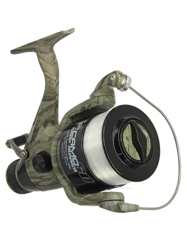 Angling Pursuits Camo 60 Reel - 3BB Carp Runner with 12lb Line and Spare Spool NGT Carp Fishing Reels