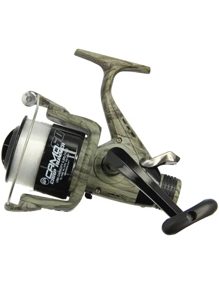 Mulinello Angling Pursuits Camo 60 - 3BB Carp Runner con lenza da 12 libbre e bobina di ricambio Mulinelli carpfishing NGT