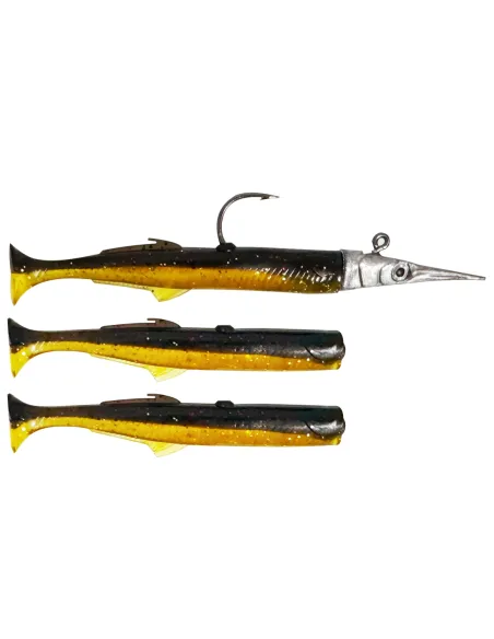 Kolpo rubberized artificial lures for sea fishing with spare tails Kolpo lead heads
