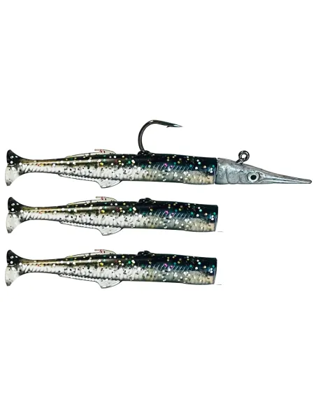 Kolpo rubberized artificial lures for sea fishing with spare tails Kolpo lead heads