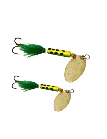 Yamashiro Ondulante multicolor con piuma e punti neri 6/4 gr Esche Artificiali Cucchiaini Yamashiro