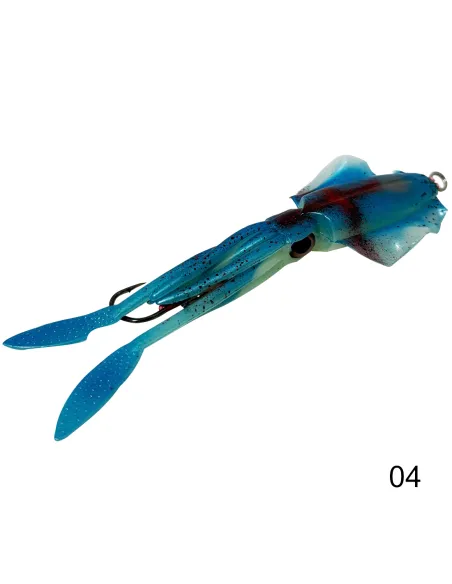 Kolpo Squid Soft Lure per la pesca alla traina con corpo glow Siliconici Kolpo