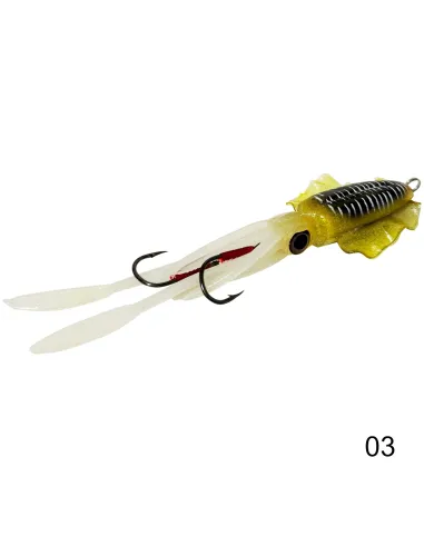 Kolpo Squid Soft Lure per la pesca alla traina con corpo glow Siliconici Kolpo