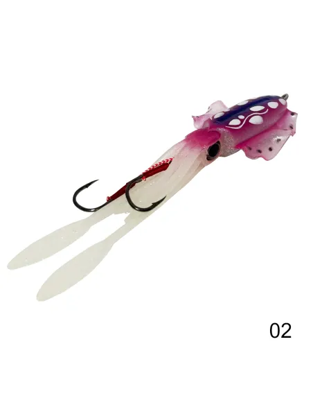 Kolpo Squid Soft Lure per la pesca alla traina con corpo glow Siliconici Kolpo