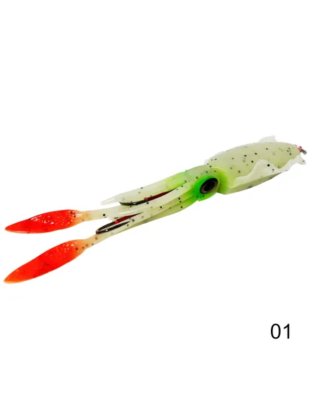 Kolpo Squid Soft Lure per la pesca alla traina con corpo glow Siliconici Kolpo