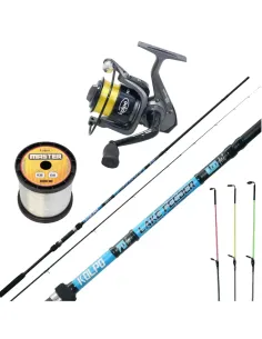 Kit Pesca Feeder Canna Mulinello Filo 1000Mt Kit da pesca Kolpo