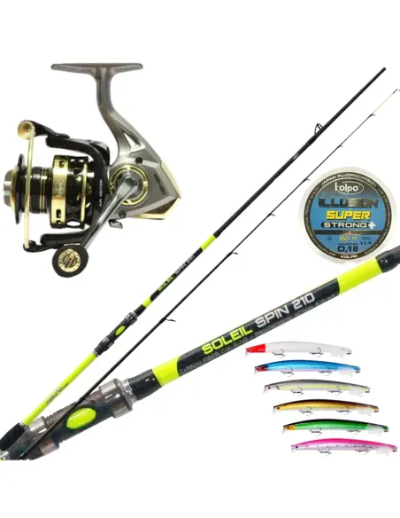 Combo Spinnng Sea Fishing Reel Reel Wire 6 Artificial