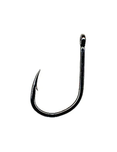 Tubertini fishing hooks series 881 black chrome with eyelet medium shank thick wire Tubertini Fishing Eyelet Hooks
