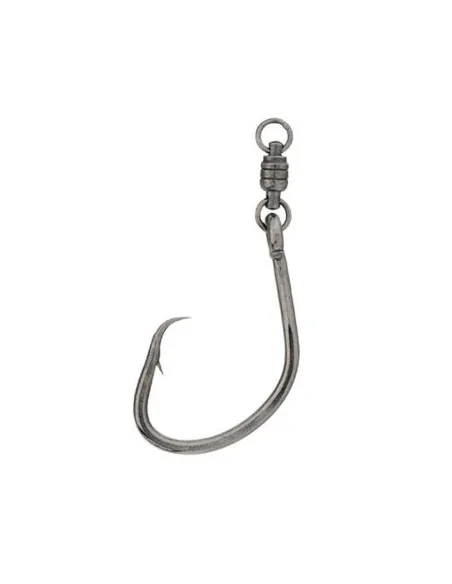 Tubertini fishing hooks series 288 BB with stainless steel swivel with eyelet thick wire 2pcs Hooks Eyelet Fishing Tubertini