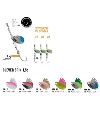 Herakles Clever Spin Rotante Trout Area Spinning Esche da pesca Herakles