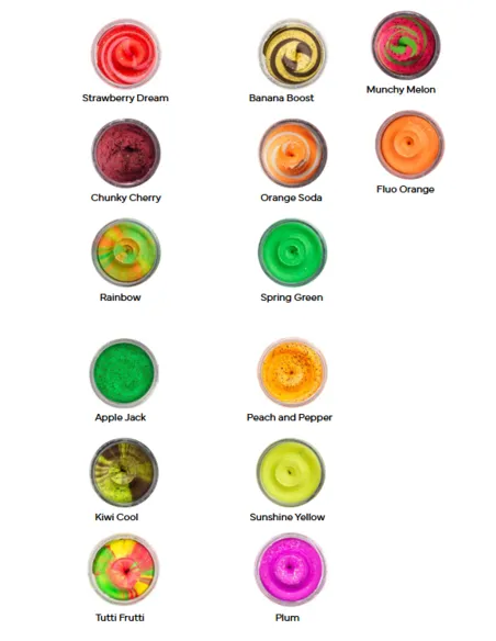 Berkley Powerbait Trout Dough Fruit pasta fishing trout fruit Pasta Trout Berkley