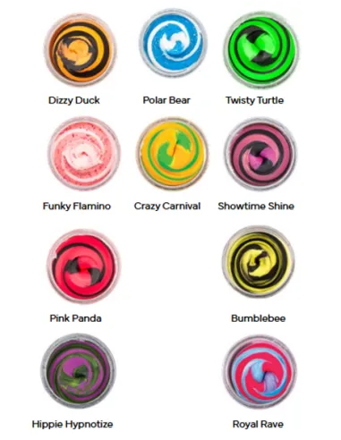 Berkley Powerbait Trout Dough bait swirl trout fishing pasta Berkley Trout Pasta
