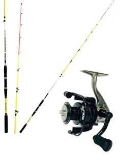 Kolpo kit pesca dalla barca per totani e seppie canna con mulinello Kit Bolentino Kolpo