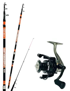 Kolpo combo pesca bolentino light drifting trainetta costiera canna telescopica 270 cm con mulinello Kit Bolentino Kolpo