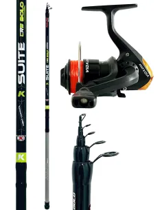 Combo Bolognese Suite Bolo 5 mt Mulinello con Filo Kit da pesca Kolpo